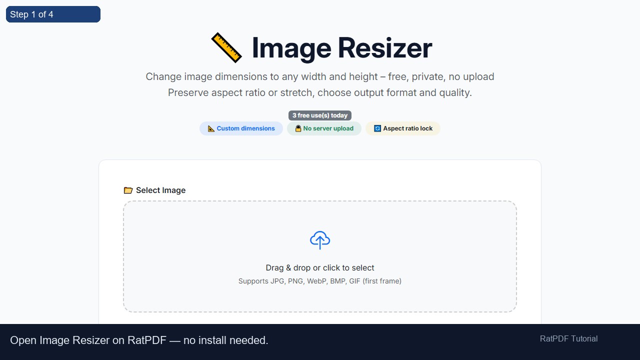 Image Resizer tutorial step 1