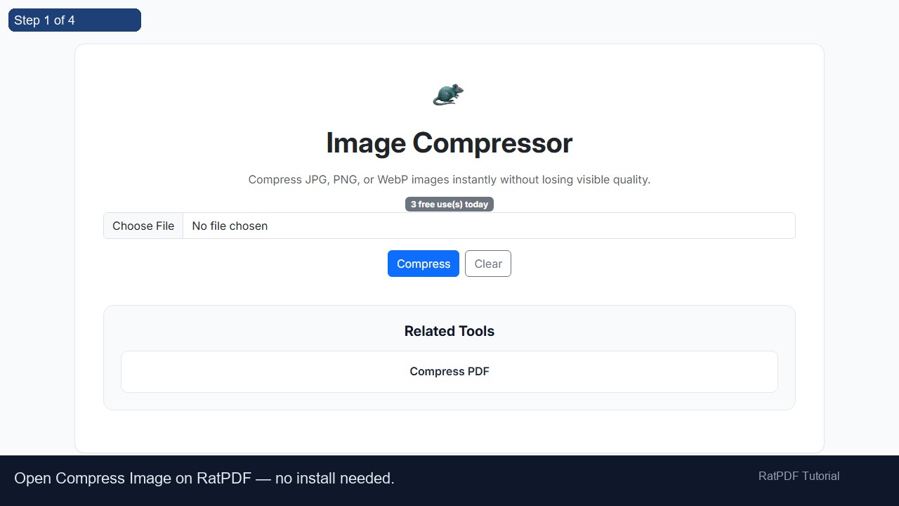 Compress Image tutorial step 1