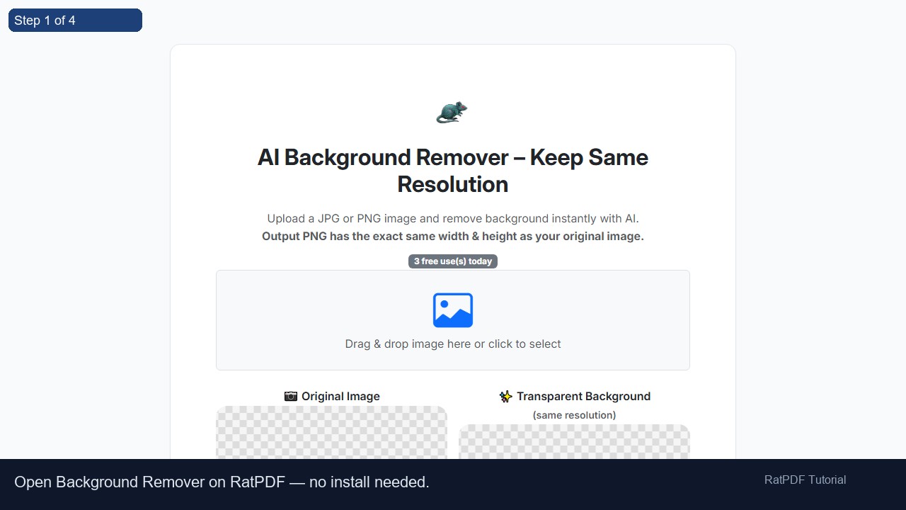 Background Remover tutorial step 1