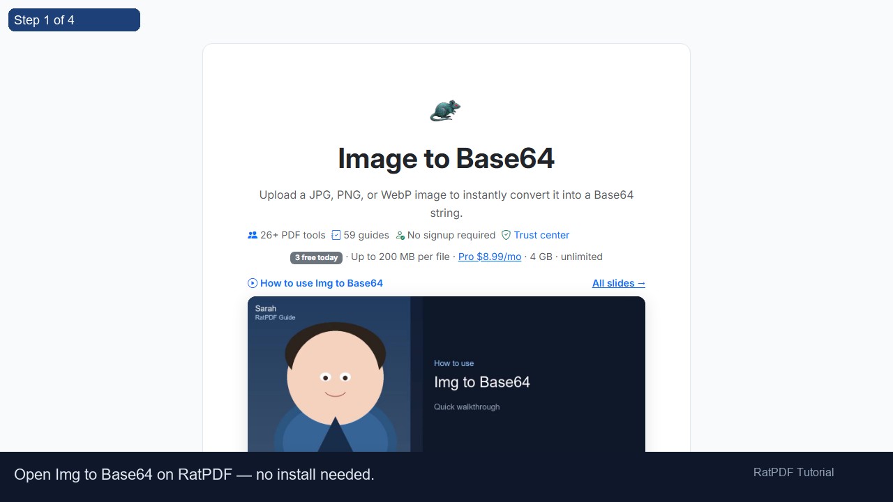 Img to Base64 tutorial step 1